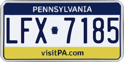 PA license plate LFX7185