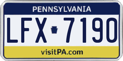 PA license plate LFX7190
