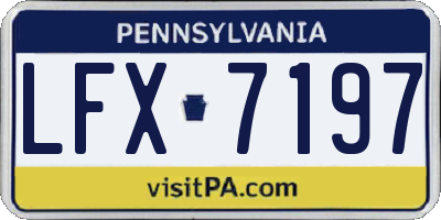 PA license plate LFX7197