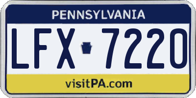 PA license plate LFX7220