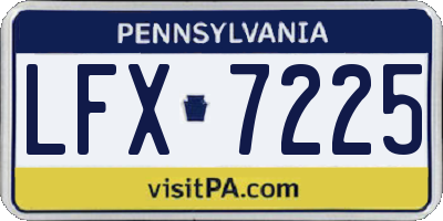 PA license plate LFX7225