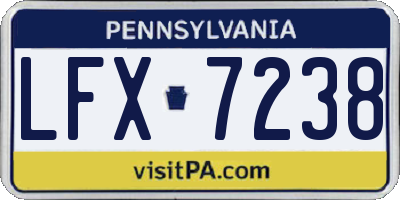 PA license plate LFX7238