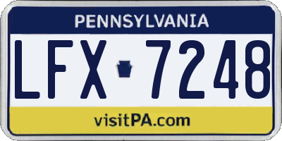 PA license plate LFX7248