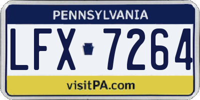 PA license plate LFX7264