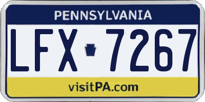 PA license plate LFX7267