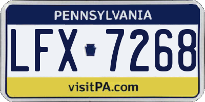 PA license plate LFX7268