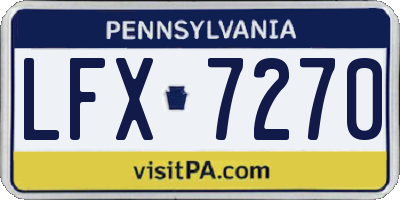 PA license plate LFX7270