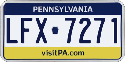 PA license plate LFX7271
