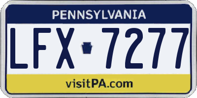 PA license plate LFX7277