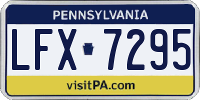 PA license plate LFX7295