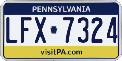 PA license plate LFX7324