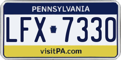PA license plate LFX7330