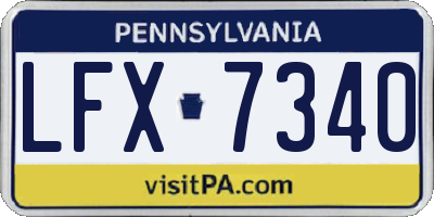 PA license plate LFX7340