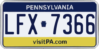 PA license plate LFX7366
