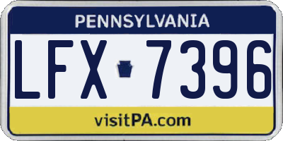 PA license plate LFX7396