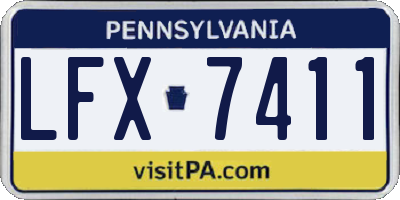 PA license plate LFX7411