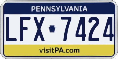 PA license plate LFX7424