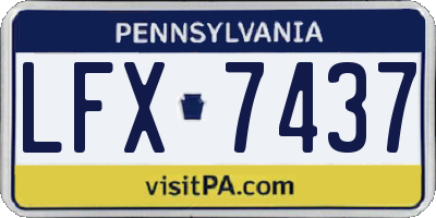 PA license plate LFX7437