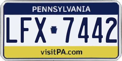 PA license plate LFX7442