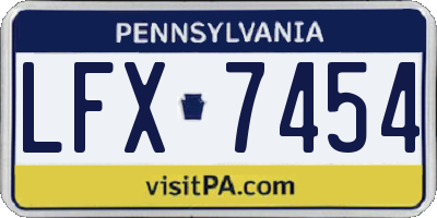 PA license plate LFX7454