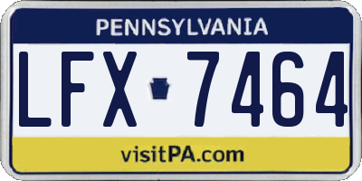 PA license plate LFX7464