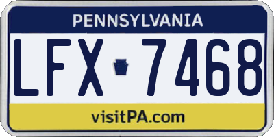 PA license plate LFX7468