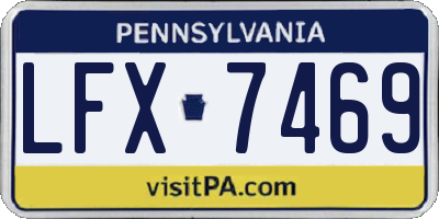 PA license plate LFX7469