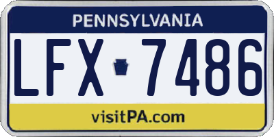PA license plate LFX7486
