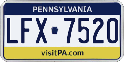 PA license plate LFX7520