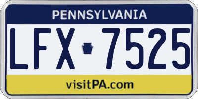 PA license plate LFX7525