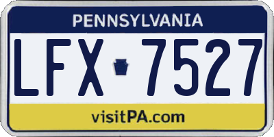 PA license plate LFX7527