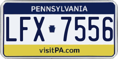 PA license plate LFX7556