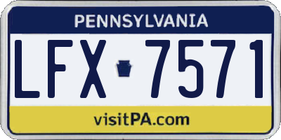 PA license plate LFX7571