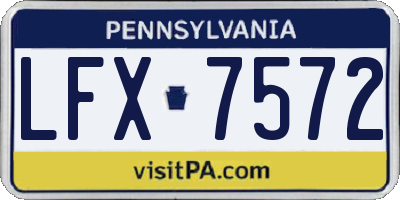 PA license plate LFX7572