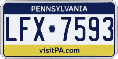 PA license plate LFX7593