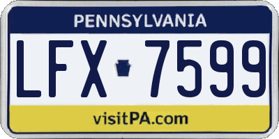 PA license plate LFX7599