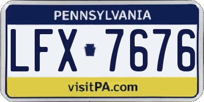 PA license plate LFX7676