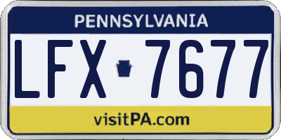 PA license plate LFX7677