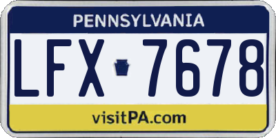 PA license plate LFX7678