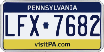 PA license plate LFX7682