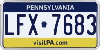 PA license plate LFX7683