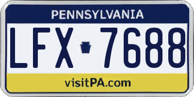PA license plate LFX7688