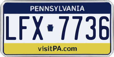 PA license plate LFX7736