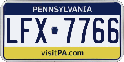 PA license plate LFX7766