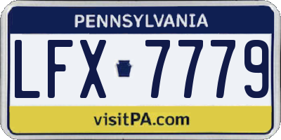 PA license plate LFX7779