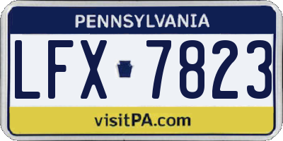 PA license plate LFX7823