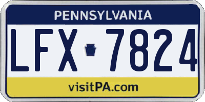 PA license plate LFX7824