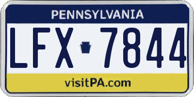 PA license plate LFX7844