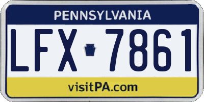 PA license plate LFX7861
