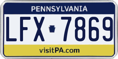 PA license plate LFX7869